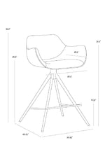 Modern European furniture - Metal Base Swivel Counter Stool - www.oroa.com