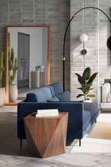 Modern European furniture - Geometrical Walnut End Table - www.oroa.com