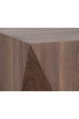 Modern European furniture - Geometrical Walnut End Table - www.oroa.com