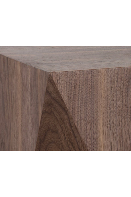 Modern European furniture - Geometrical Walnut End Table - www.oroa.com