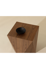 Modern European furniture - Geometrical Walnut End Table - www.oroa.com