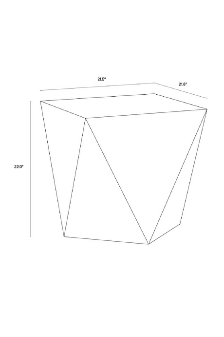 Modern European furniture - Geometrical Walnut End Table - www.oroa.com