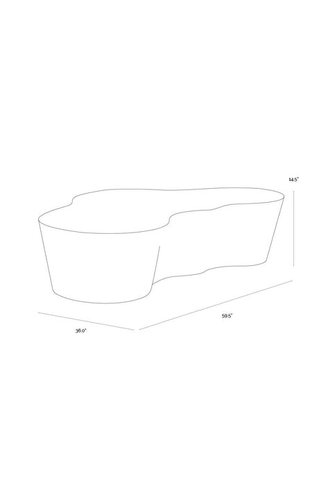 Modern European furniture - Marble-Look Indoor/Outdoor Coffee Table - www.oroa.com