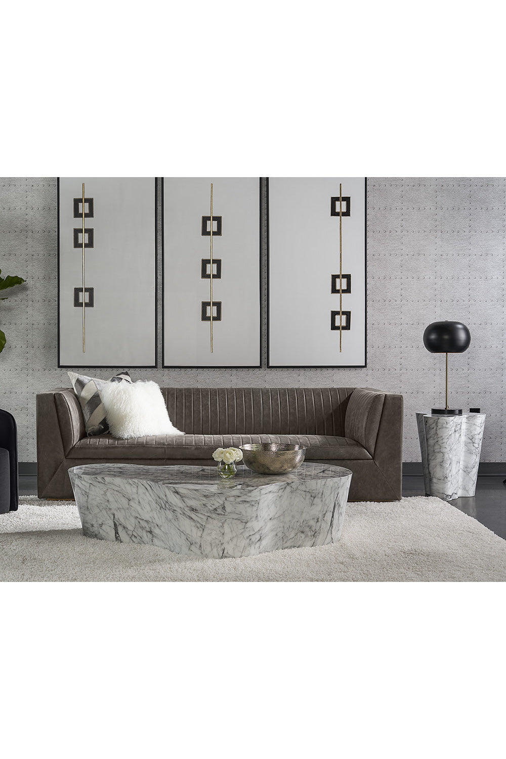 Marble-Look Indoor/Outdoor Side Table L | Splendido Ava | Oroa.com