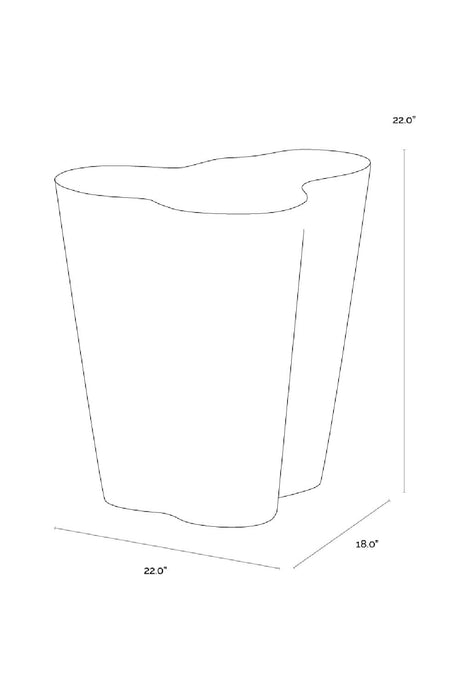 Modern European furniture - Marble-Look Indoor/Outdoor Side Table L - www.oroa.com