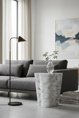 Modern European furniture - Marble-Look Indoor/Outdoor Side Table L - www.oroa.com