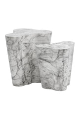 Modern European furniture - Marble-Look Indoor/Outdoor Side Table L - www.oroa.com