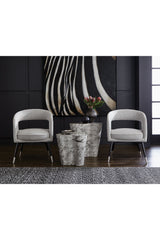 Modern European furniture - Marble-Look Indoor/Outdoor Side Table L - www.oroa.com