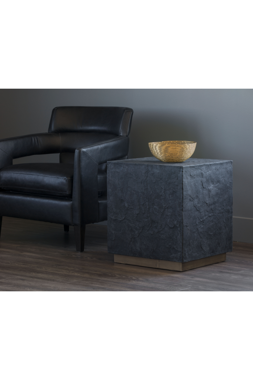 Textured Concrete End Table | Splendido Newbury