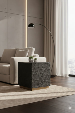   Modern European furniture - Textured Concrete End Table - www.oroa.com | Oroa.com