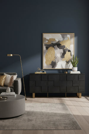   Modern European furniture - Checkered Smoked Acacia Sideboard - www.oroa.com | Oroa.com