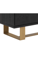 Modern European furniture - Checkered Smoked Acacia Sideboard - www.oroa.com