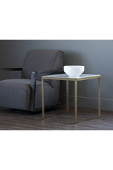 Modern European furniture - Italian Marble Square End Table - www.oroa.com