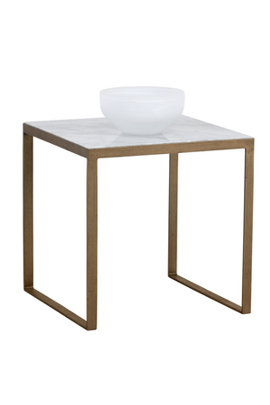 Italian Marble Square End Table | Splendido Evert