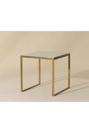 Italian Marble Square End Table | Splendido Evert