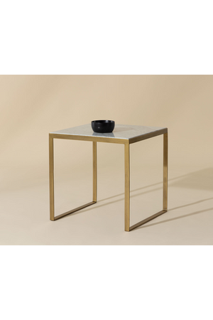 Italian Marble Square End Table | Splendido Evert