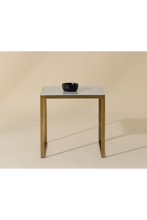 Italian Marble Square End Table | Splendido Evert