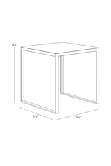Modern European furniture - Italian Marble Square End Table - www.oroa.com