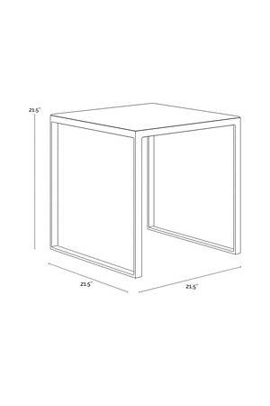 Italian Marble Square End Table | Splendido Evert