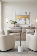 Modern European furniture - Gold Round End Table - www.oroa.com
