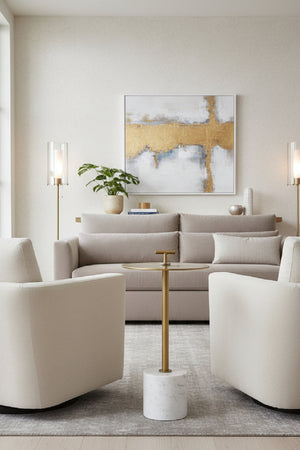 Gold Round End Table | Splendido Sia | Oroa.com