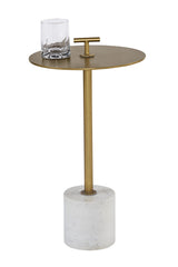 Modern European furniture - Gold Round End Table - www.oroa.com