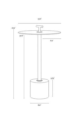 Gold Round End Table | Splendido Sia | Oroa.com