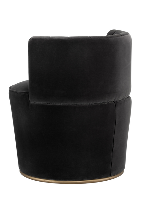 Modern European furniture - Gray Channeled-Back Lounge Chair - www.oroa.com