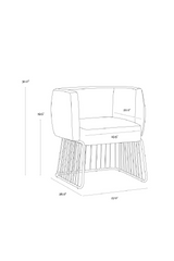 Modern European furniture - Green Fabric Modern Dining Chair - www.oroa.com