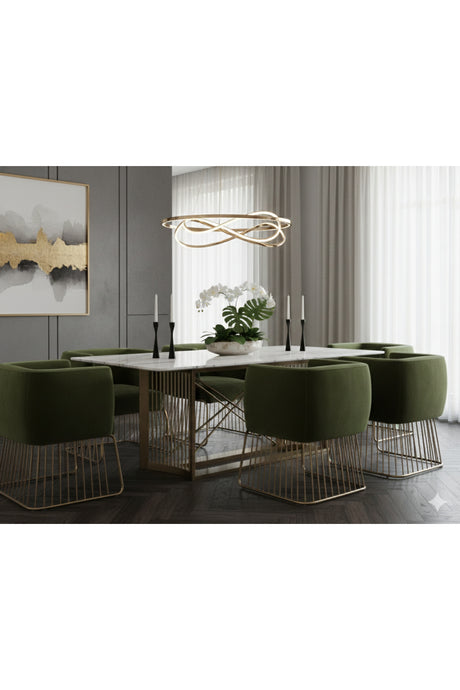 Green Fabric Modern Dining Chair | Splendido Gala | Oroa.com