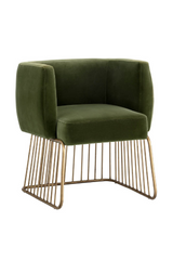Modern European furniture - Green Fabric Modern Dining Chair - www.oroa.com