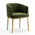 Green Diamond-Stitched Dining Chair by Splendido Cornella