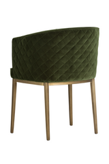 Modern European furniture - Green Diamond-Stitched Dining Chair - www.oroa.com