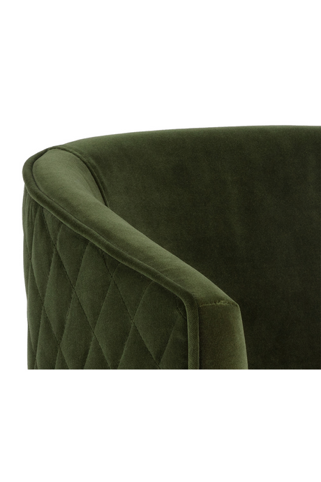 Modern European furniture - Green Diamond-Stitched Dining Chair - www.oroa.com
