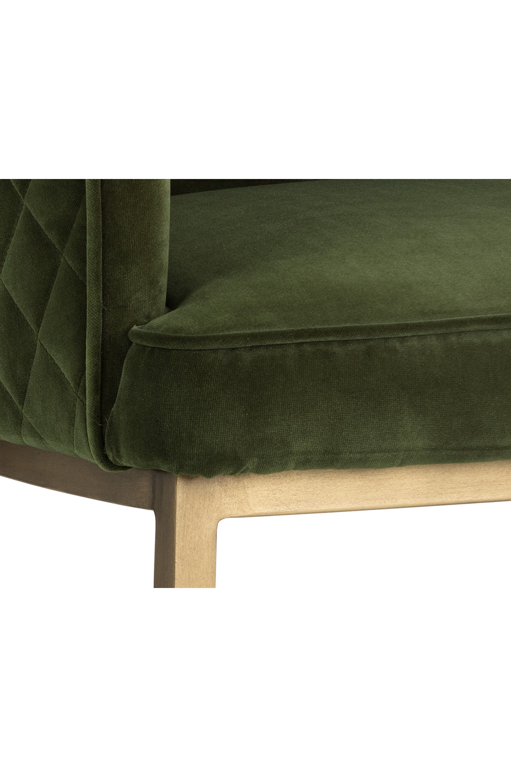 Green Diamond-Stitched Dining Chair | Splendido Cornella