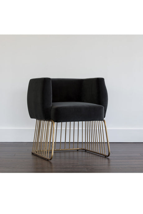 Modern European furniture - Gray Fabric Modern Dining Chair - www.oroa.com