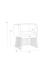 Modern European furniture - Gray Fabric Modern Dining Chair - www.oroa.com