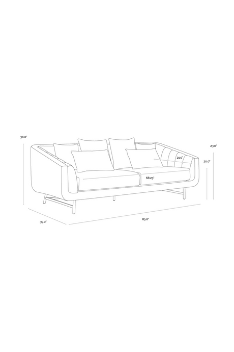 Modern European furniture - Channeled-Back 6-Cushion Sofa - www.oroa.com