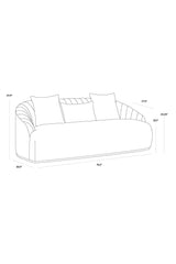 Modern European furniture - Channel-Tufted Velvet Sofa - www.oroa.com