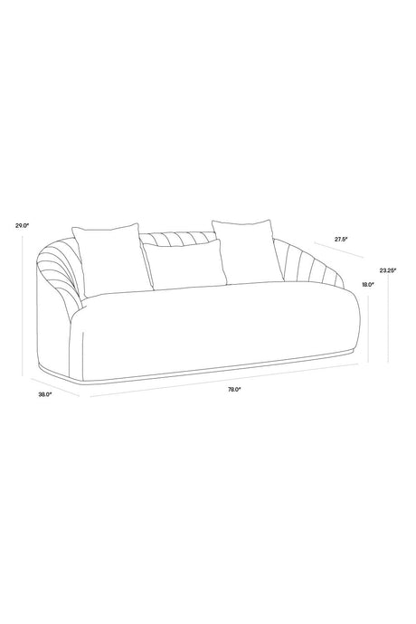 Modern European furniture - Channel-Tufted Velvet Sofa - www.oroa.com