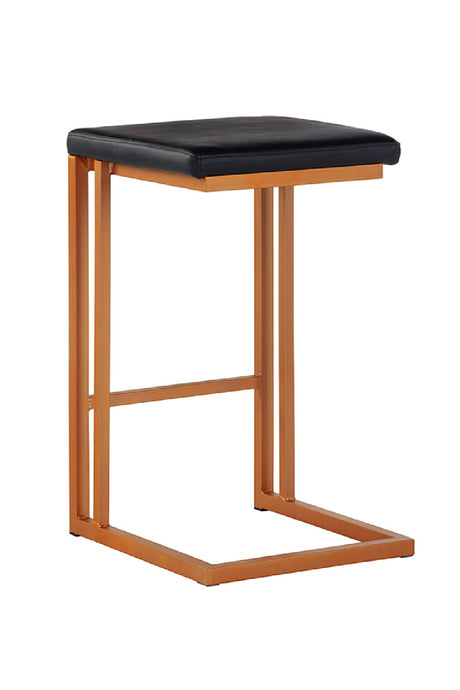 Black Leather Look Counter Stools (2) | Splendido Boone | Oroa.com