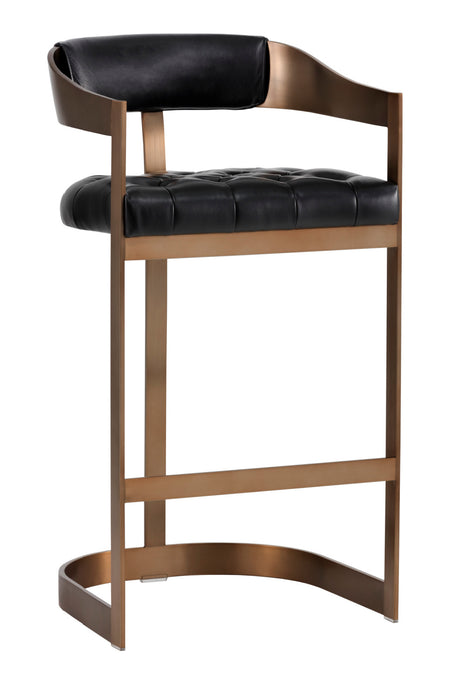 Antique Brass Framed Bar Stool | Splendido Beaumont | Oroa.com