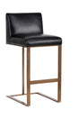 Modern European furniture - Black Leather Cantilevered Bar Stool  - www.oroa.com