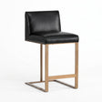 Black Bonded Leather Counter Stool by Splendido Dean