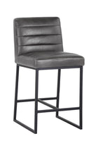 Modern European furniture - Modern Channel-Tufted Counter Stool - www.oroa.com
