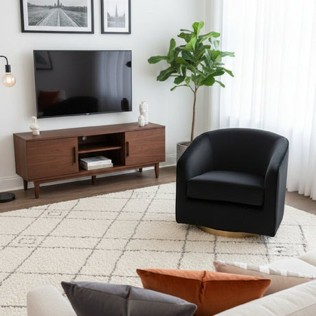 Modern European furniture - Curved Swivel Lounge Chair - www.oroa.com