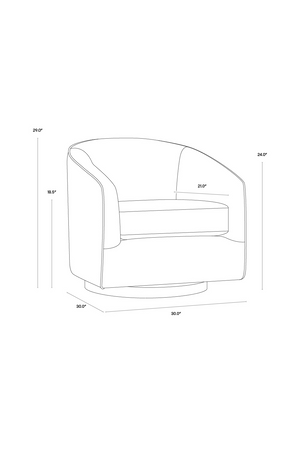 Curved Swivel Lounge Chair | Splendido Hazel
