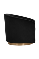 Modern European furniture - Curved Swivel Lounge Chair - www.oroa.com