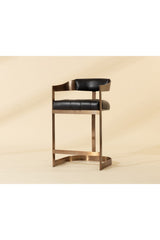Modern European furniture - Black Leather T-Shaped Counter Stool - www.oroa.com
