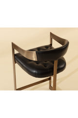 Modern European furniture - Black Leather T-Shaped Counter Stool - www.oroa.com